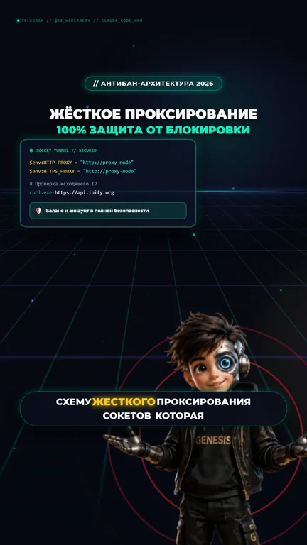 Кадр рилса с маскотом: окно кода с настройкой проксирования
