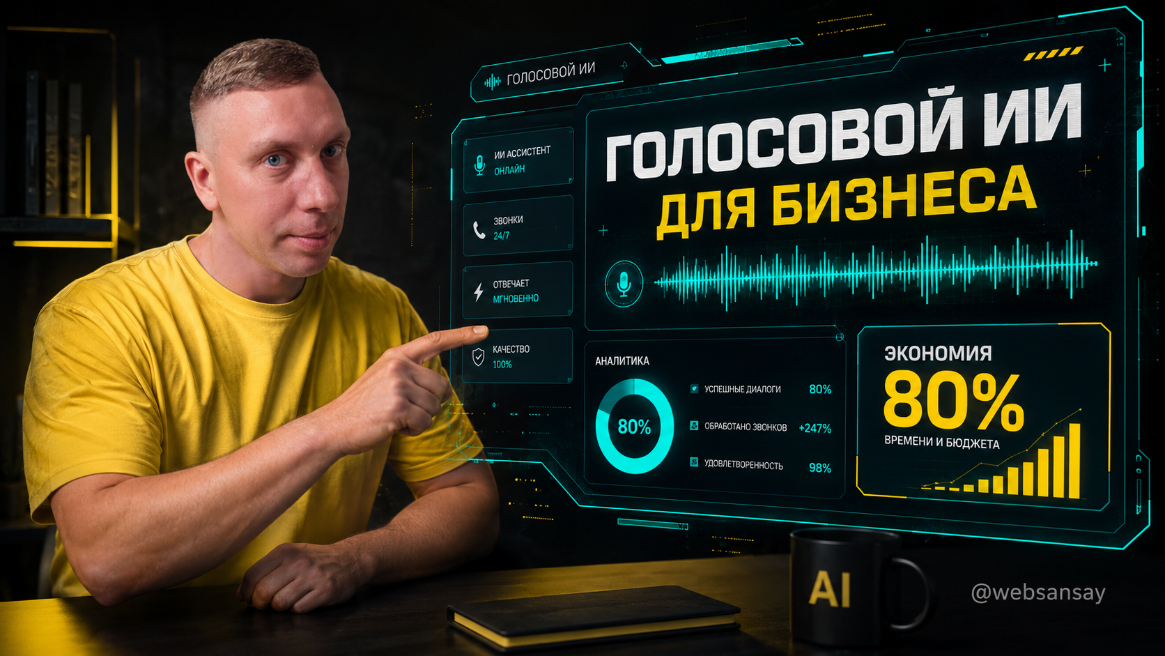 Голосовой ИИ для бизнеса под ключ - платформа Звонилка РФ