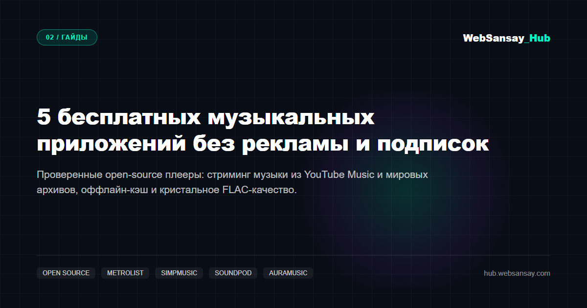 5 бесплатных музыкальных приложений с открытым кодом без рекламы и подписок - WebSansay Hub