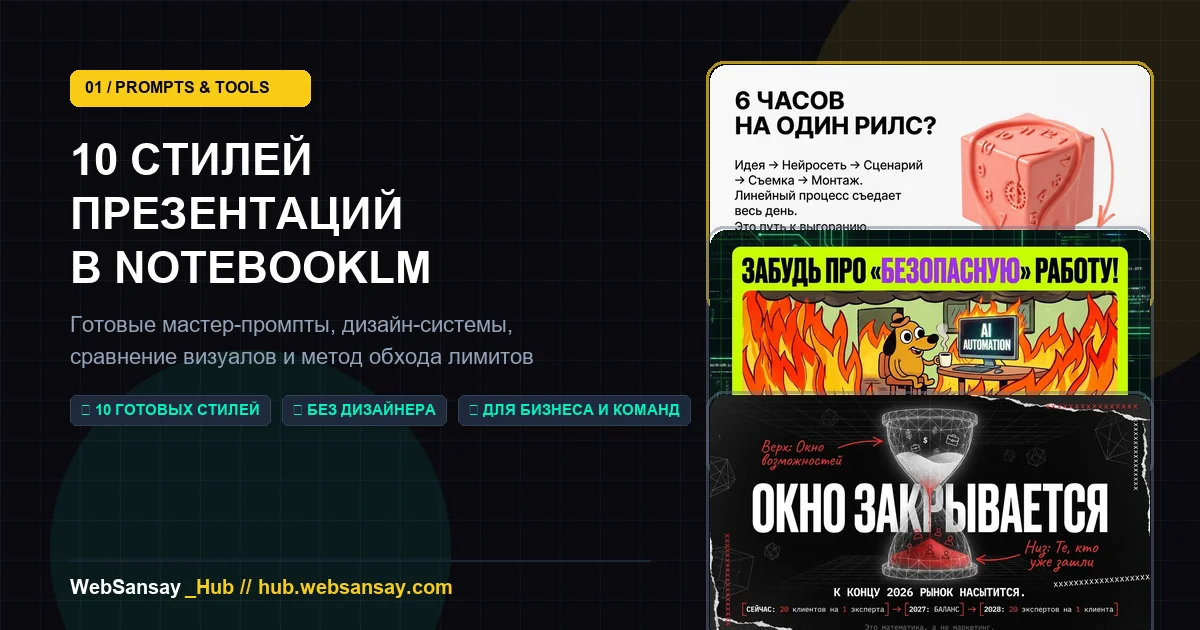 10 Скрытых Стилей Презентаций в Google NotebookLM: Промпты, Визуальные Языки и Обход Лимитов