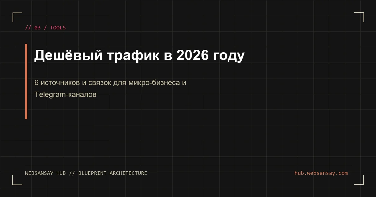 Пока все жгут бюджет в Директе: 5 источников дешёвого трафика в 2026