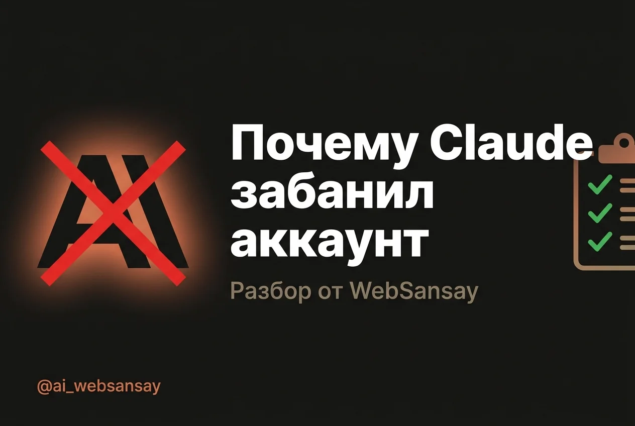 Почему Claude заблокировал аккаунт: реальные причины бана и как не попасть под блокировку в 2026