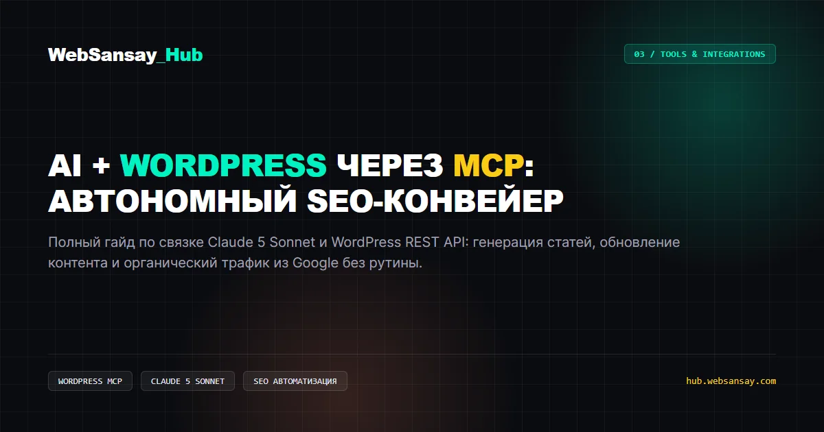 Как подключить AI к WordPress через MCP и превратить сайт в систему SEO-трафика